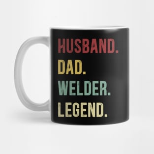 Welder Funny Vintage Retro Shirt Husband Dad Welder Legend Mug